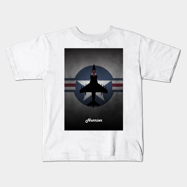 AV-8B Harrier USMC Kids T-Shirt by aviationart